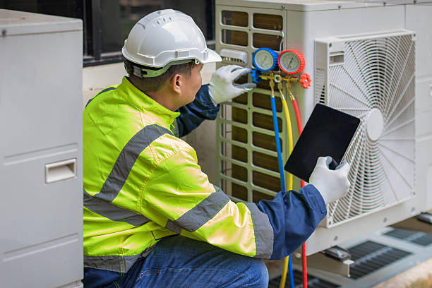 Professional Air Duct Cleaning technician working in Lanesville, IN